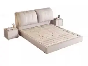 Lit Moderne Unique Minimaliste Rembourré avec Rangement pour Chambre à Coucher Double – Accessoires