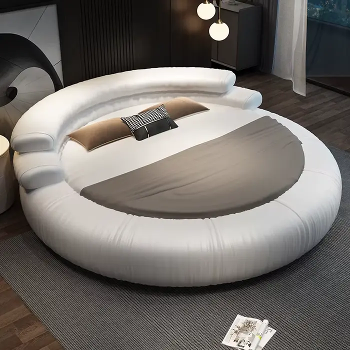 Lit rond pour chambre à coucher