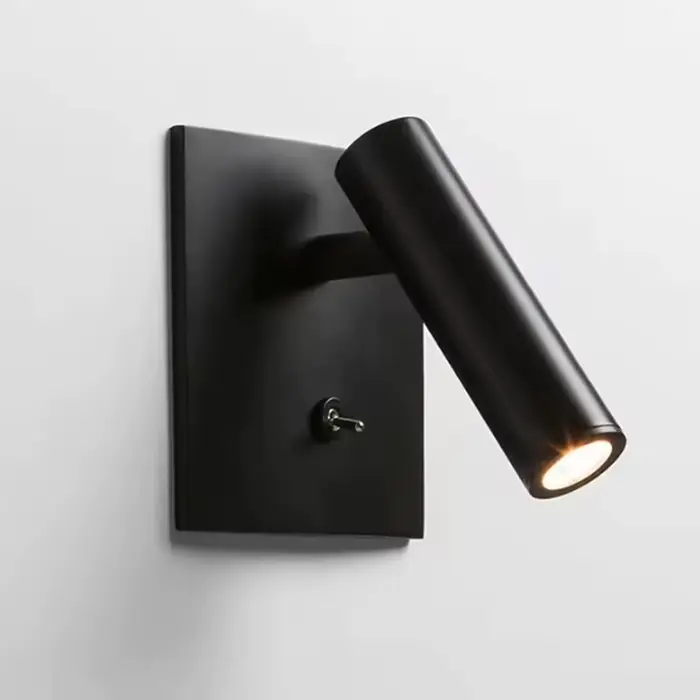 Applique murale de lecture Led intégrée avec interrupteur, applique de tête de lit réglable, lampe d