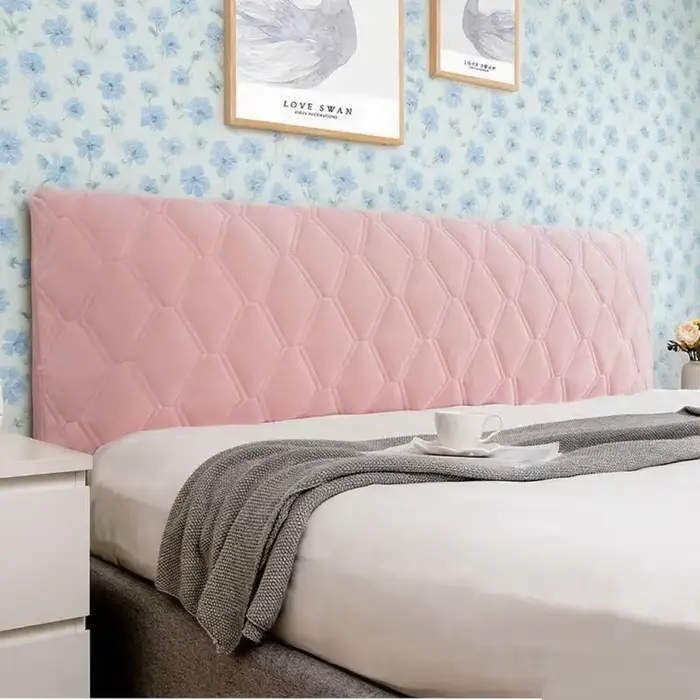 Housse de tête de lit matelassée en peluche épaisse de luxe