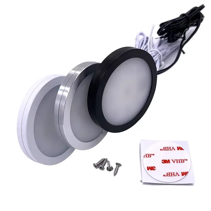 RGBW mince 3W projecteur Ultra-mince LED armoire Mini lampe 12V 24V bijoux affichage plafond intérie