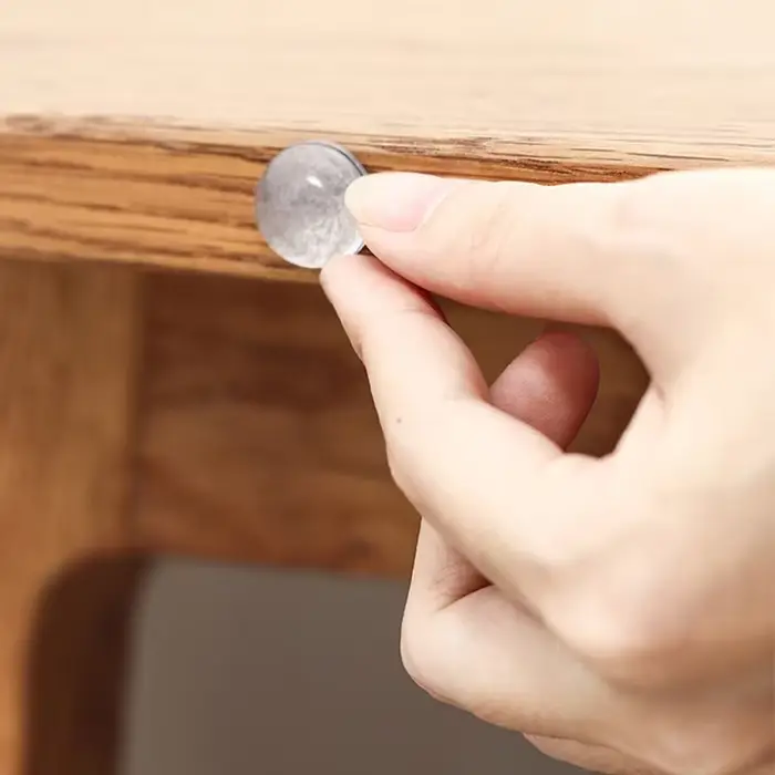 Pare-chocs ronds auto-adhésifs en caoutchouc de Silicone, 24 pièces, doux, Transparent, noir, antidé