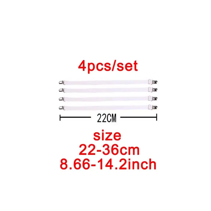 Bande de fixation élastique pour drap de lit 4 pièces/ensemble pinces pour drap de lit ceinture régl