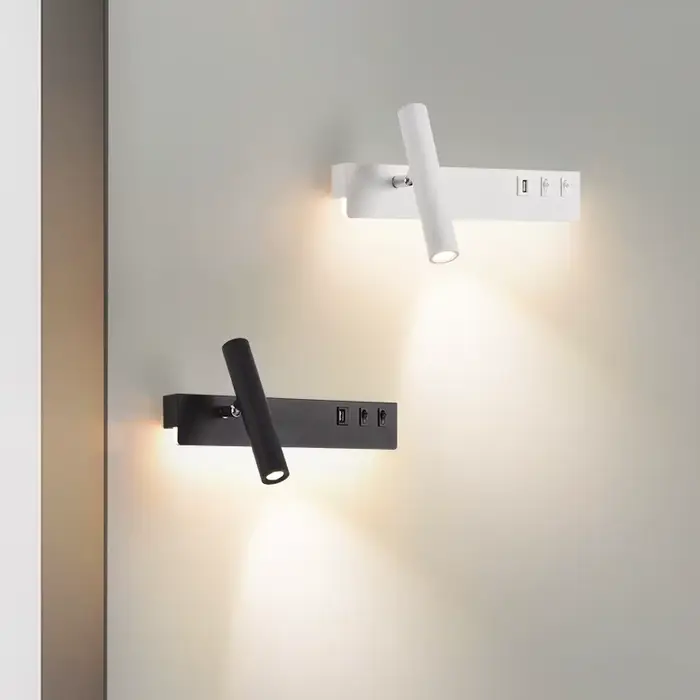 Lampe murale LED nordique moderne avec interrupteur