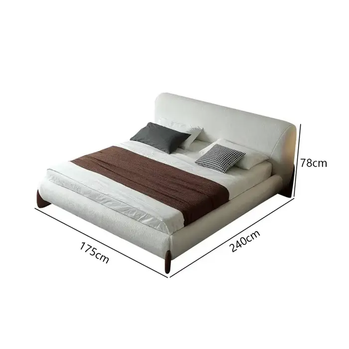 Lit hypothécaire ami en Tissu Personnalisé avec Dos Doux, Design Moderne, King Size, Queen Size, Cad