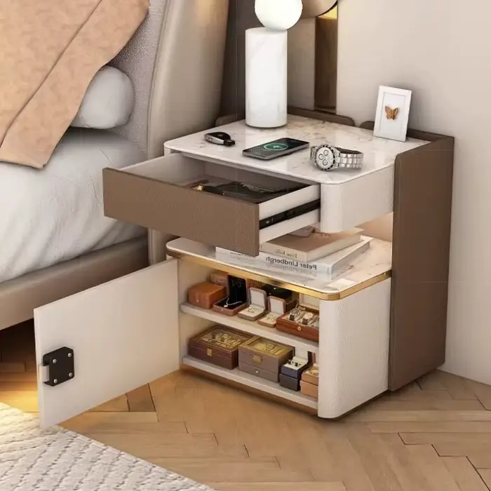 Table de chevet design intelligente avec tiroir de rangement