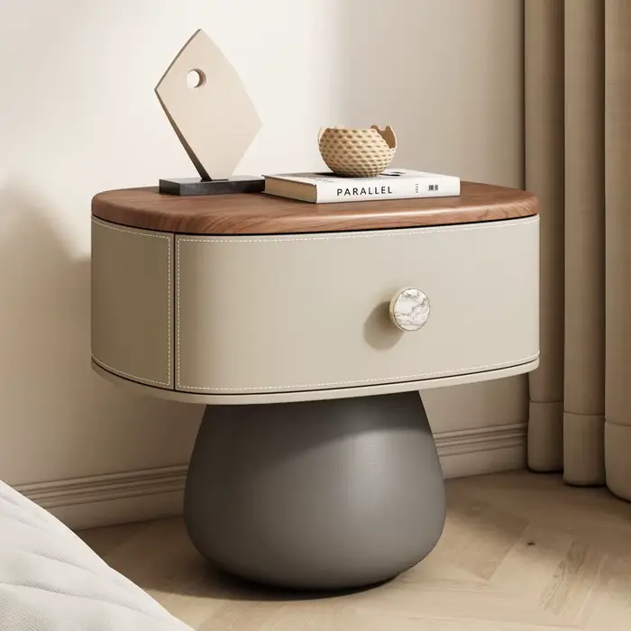 Table De Chevet Unique et délicate, Design De rangement, Table De nuit légère De luxe avec tiroirs, 