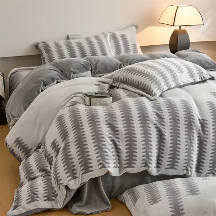 Parure de lit en velours de lait
