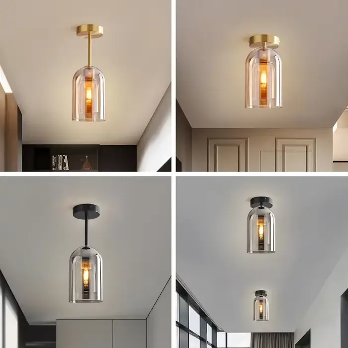 Plafonnier Led suspendu en verre au design nordique moderne