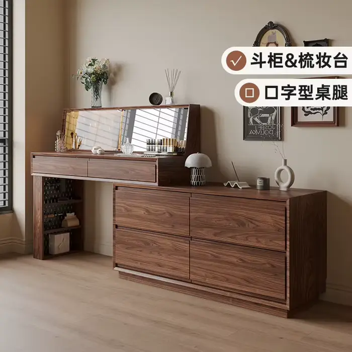 Commode coffre intégré 2025 armoire de chevet chambre table de maquillage mobile rétractable 1.2 mètres