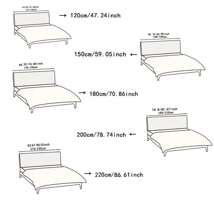 Couvre-tête de lit extensible et Durable