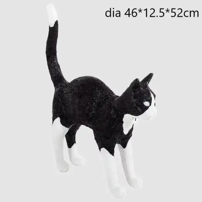 Lampe de table Jobby, design nordique, lampe chat noir, pour chambre à coucher, chevet, salon, salle