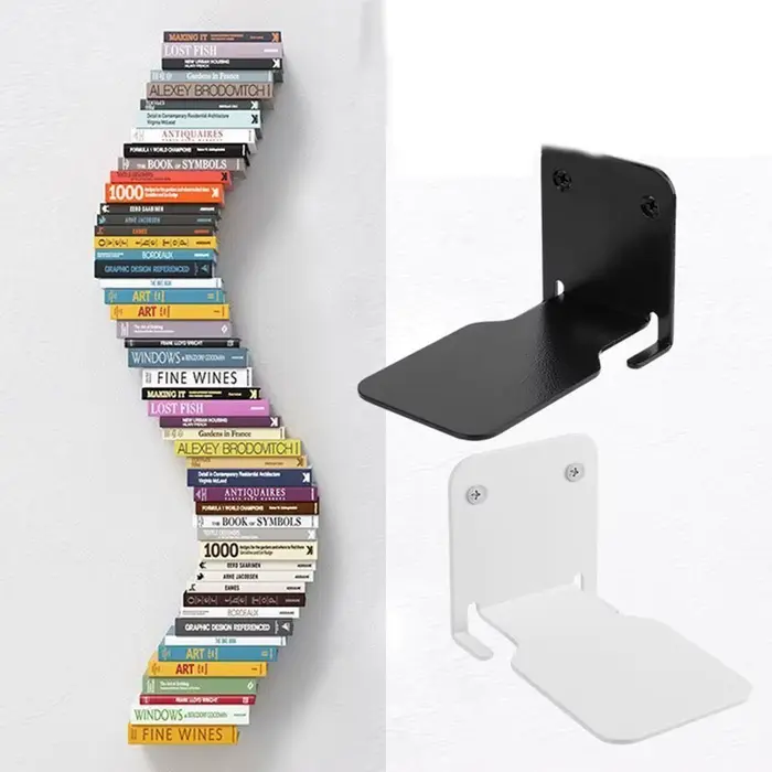 Bibliothèque flottante Invisible, étagère murale pour livres, décoration de la maison, organisateur 
