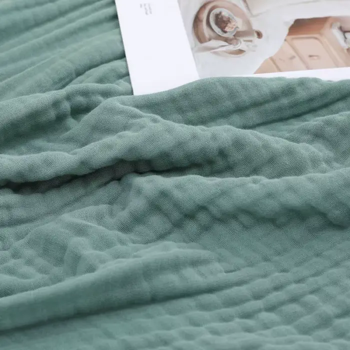 Couverture en pur coton super douce et respirante, en gaze de mousseline six couches, idéale pour l'
