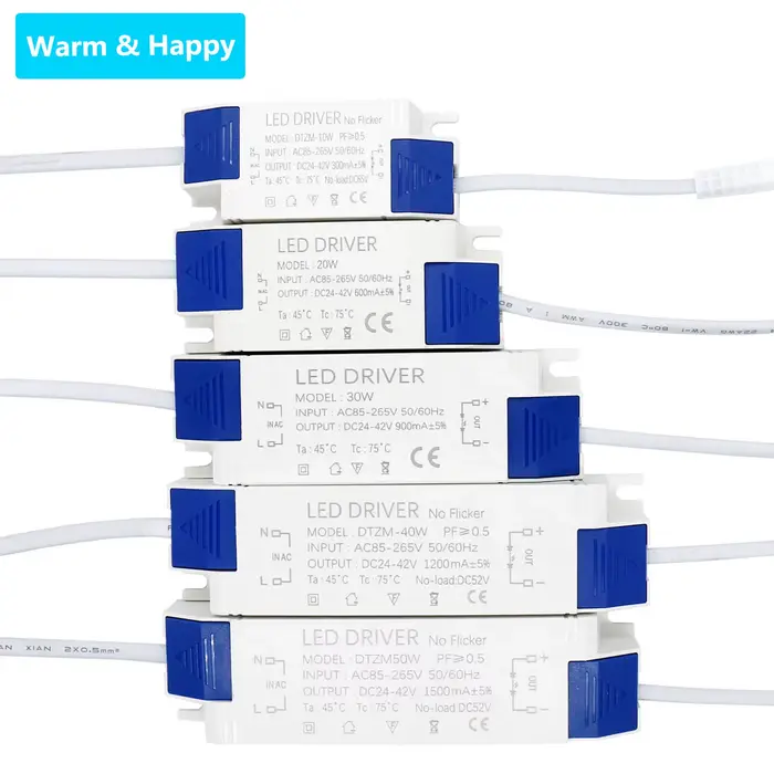 Adaptateur d'alimentation LED 10W 20W 30W 40W 50W, transformateurs d'éclairage DC24-42V AC85-265V, p