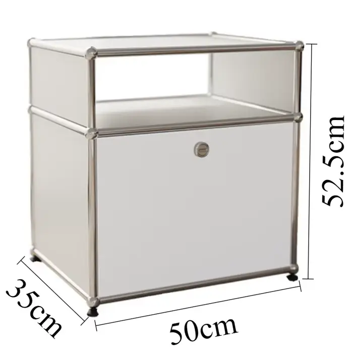 Tables de chevet modulaires en acier inoxydable, table de chevet de luxe pour chambre à coucher, meu