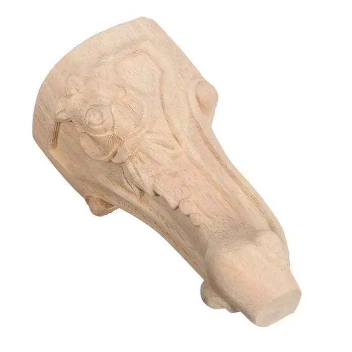 8/4/1 pièces 10x5.5cm Style européen en bois massif sculpté meubles pied jambes meuble TV siège pied