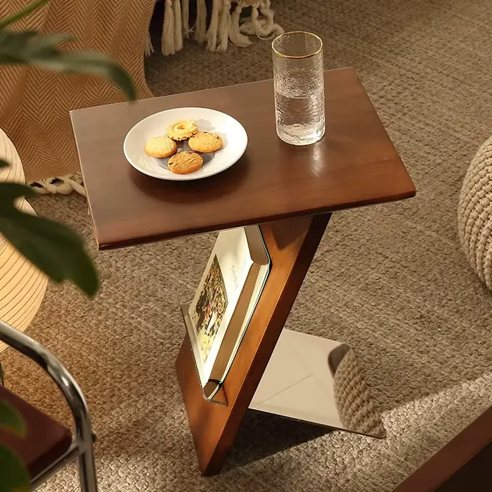 Tables de chevet créatives de luxe en bois massif, petite Table d'appoint pour chambre à coucher, sa