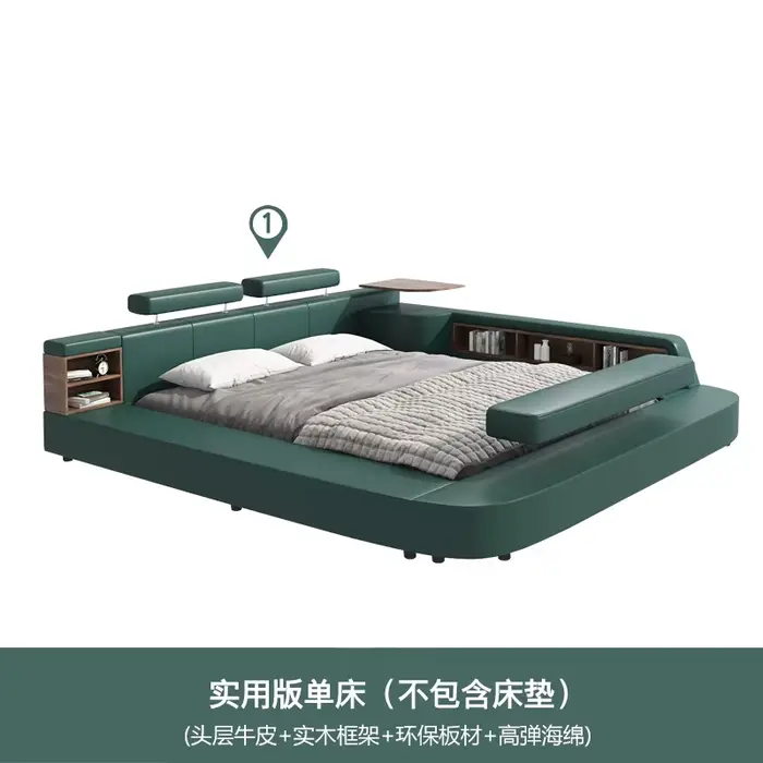 Hôtel luxe lit tiroir européen vanité espace stockage lit salon dormir Cama Inteligente Multifonctio