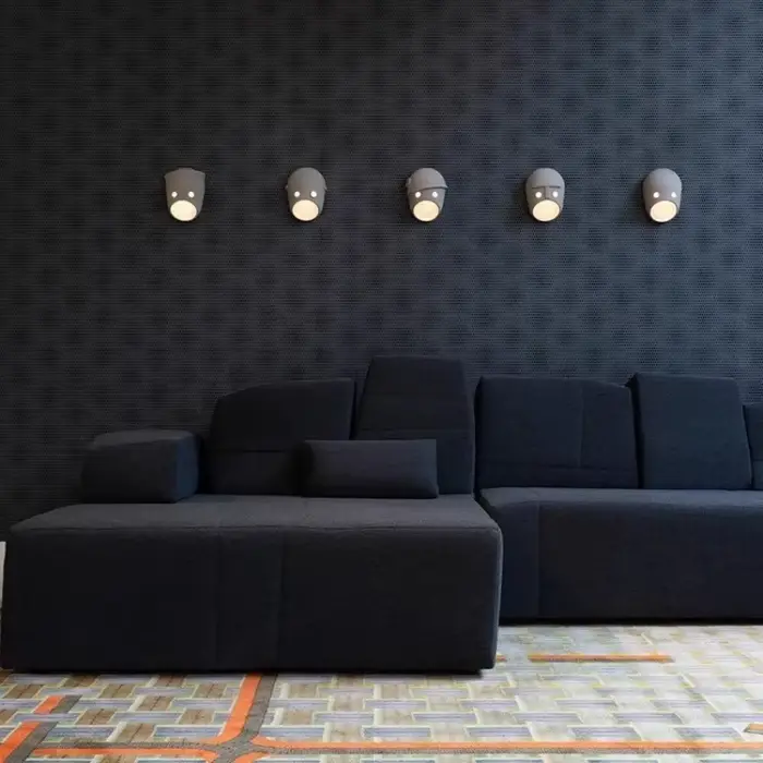 Designer Moooi Joker gris applique modèle moderne chambre chambre couloir fond escalier masque décor LED résine applique éclairage