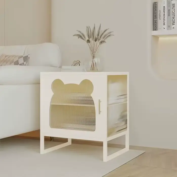 Kawaii élégant Table De chevet français nordique moderne pieds en métal Table De chevet éclétique à 