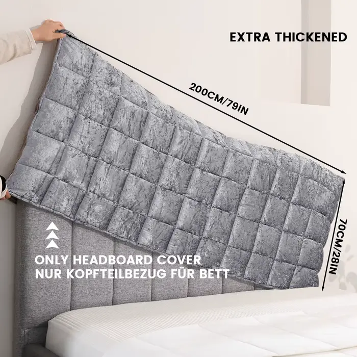 Housse de lit simple ou double matelassée et élastique pour la protection et la décoration de la cha