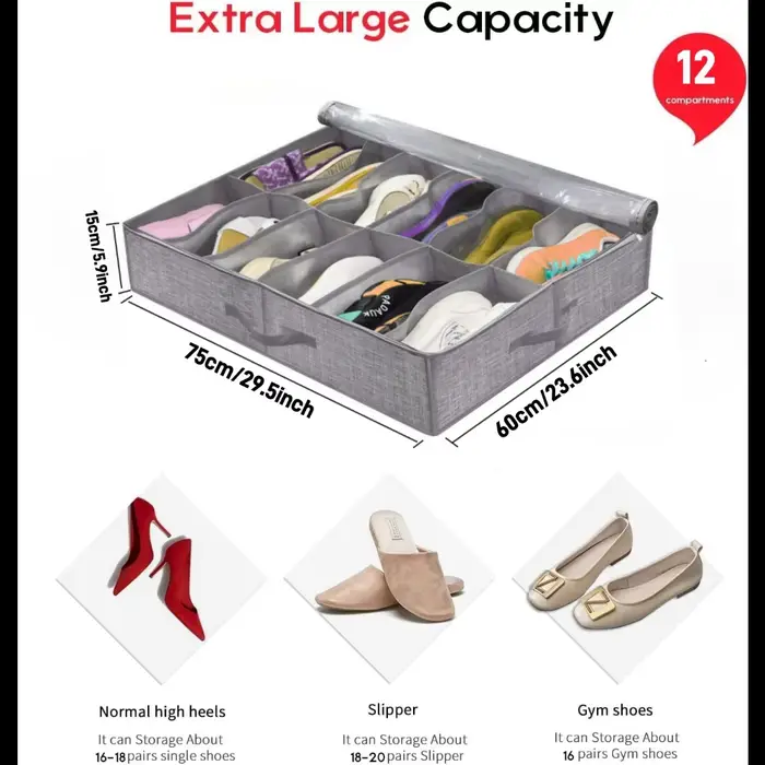Boîte de rangement de chaussures pour sous le lit