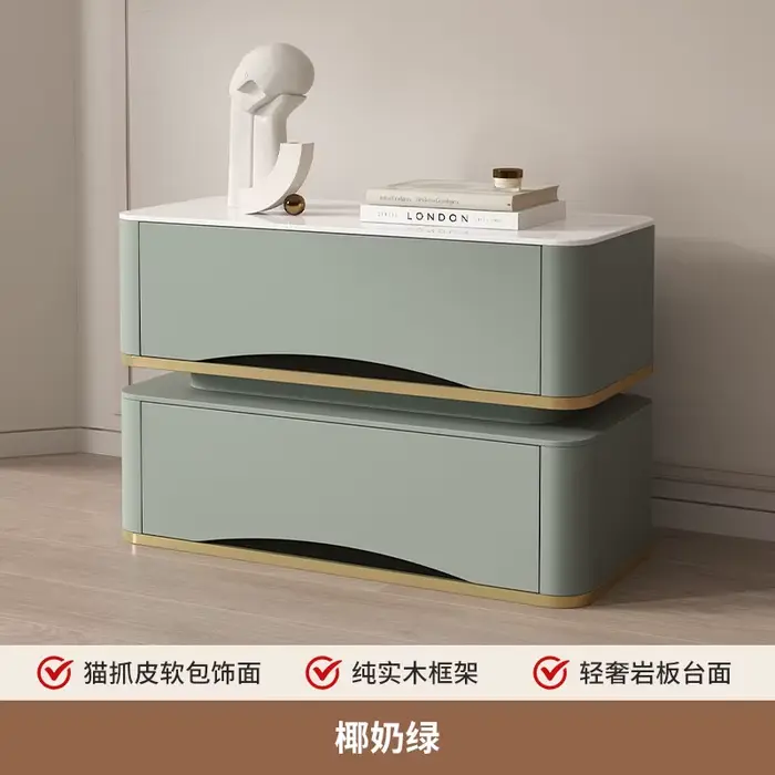 Table de chevet moderne de luxe, design italien tendance, tables de chevet simples de qualité supéri