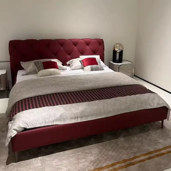 Cadres lit Double esthétique Unique rembourrage têtes De lit lit King dormir Cama De Lujo Para dortoir décoration De la maison
