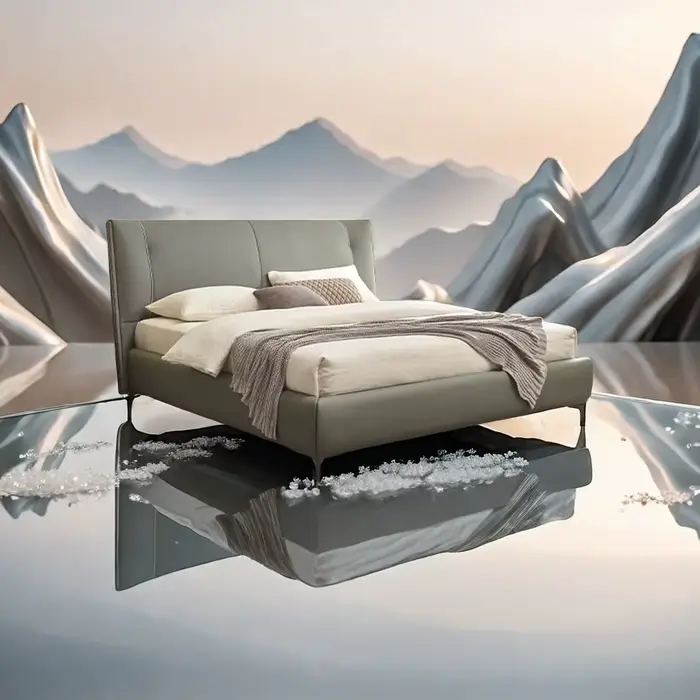 Lit king size de luxe avec solutions de rangement intégrées pour chambres modernes et élégantes