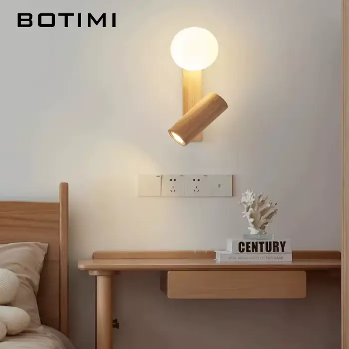 BOTIMI réglable en bois massif chevet applique moderne
