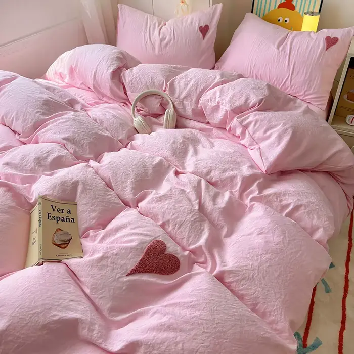 Parure de lit style coréen pour adultes et enfants