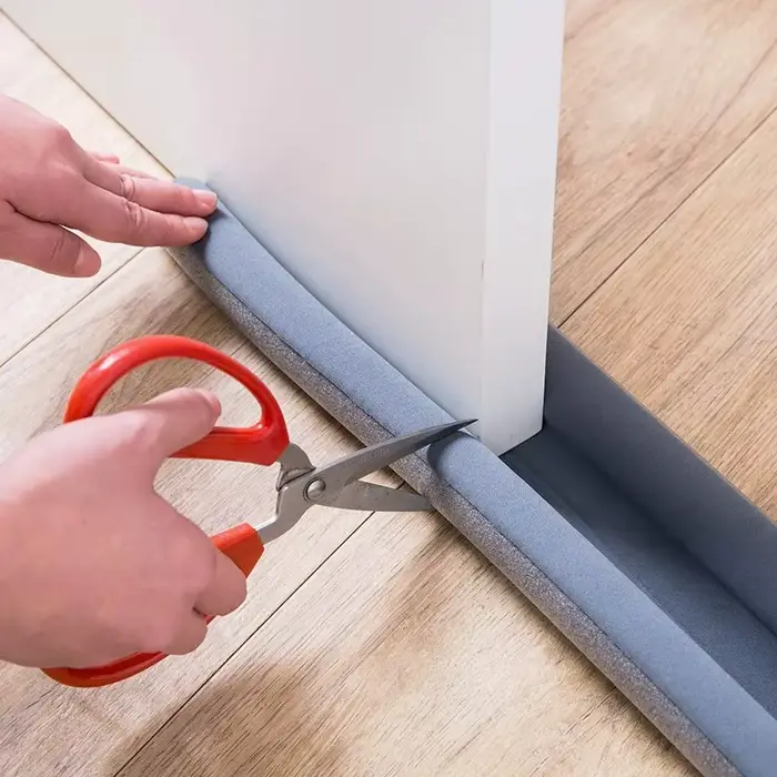 Bande d'étanchéité de bas de porte flexible, coupe-froid insonorisé, anti-cafard, réduction du vent 