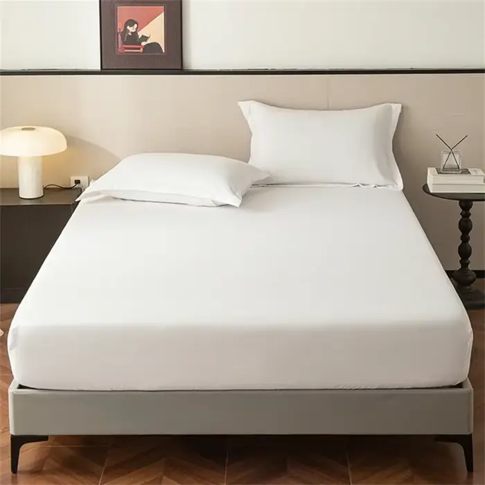 Drap De Lit doux avec bande élastique, housse De lit pour la maison, linge De Lit double/plein/Queen