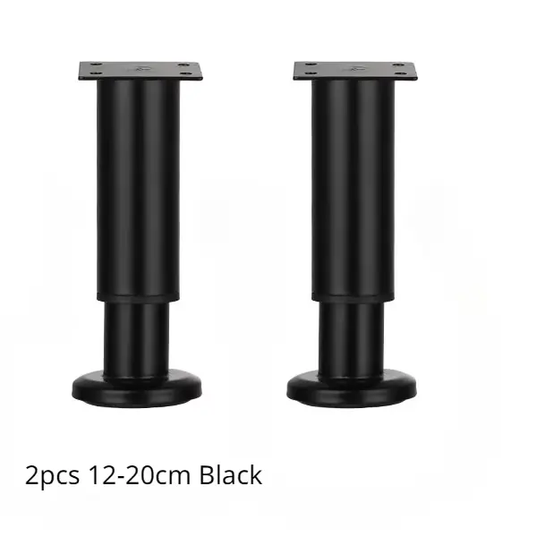 2 pièces Pieds de meuble télescopiques réglables 12-20 cm, pieds de support renforcés pour lit, cana