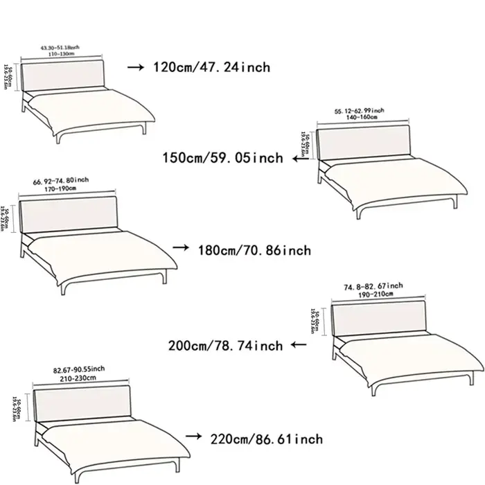 Housse de tête de lit pour lit Queen