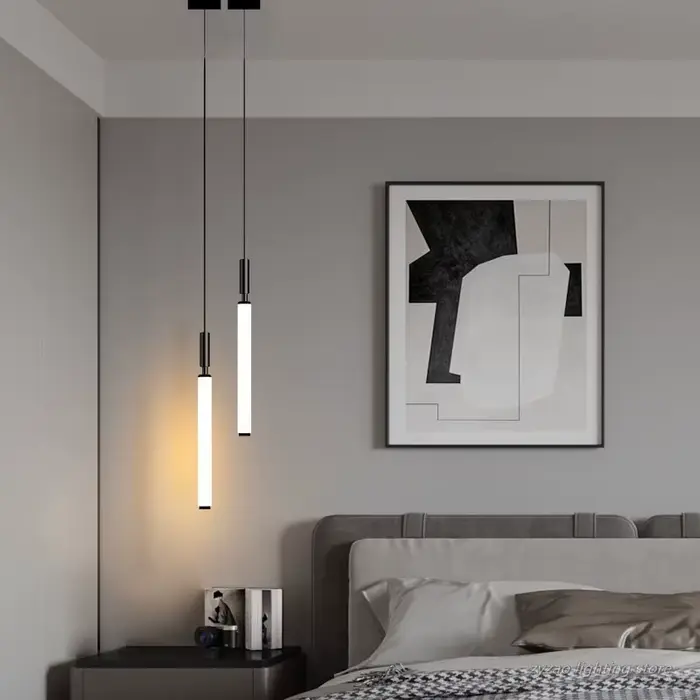 Tête de lit suspension ligne lumière moderne Simple petit pendentif LED