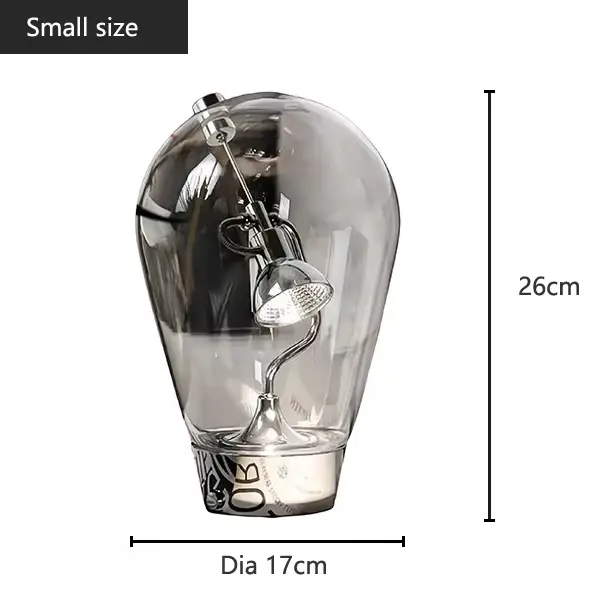 Lampe de bureau en verre de luxe italien, design créatif, bureau, chambre à coucher, chevet, lampe d