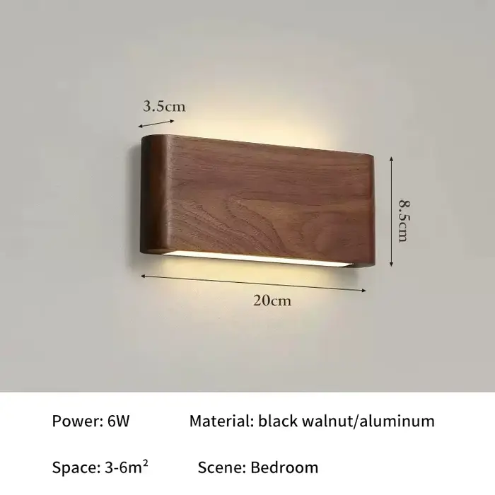 LED applique en bois pour salon chambre chevet couloir escaliers intérieur moderne décoration de la 