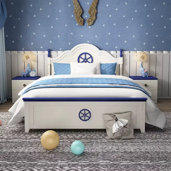 Meubles de chambre à coucher de haute qualité, lit enfant en bois massif pour enfants, lits pour gar