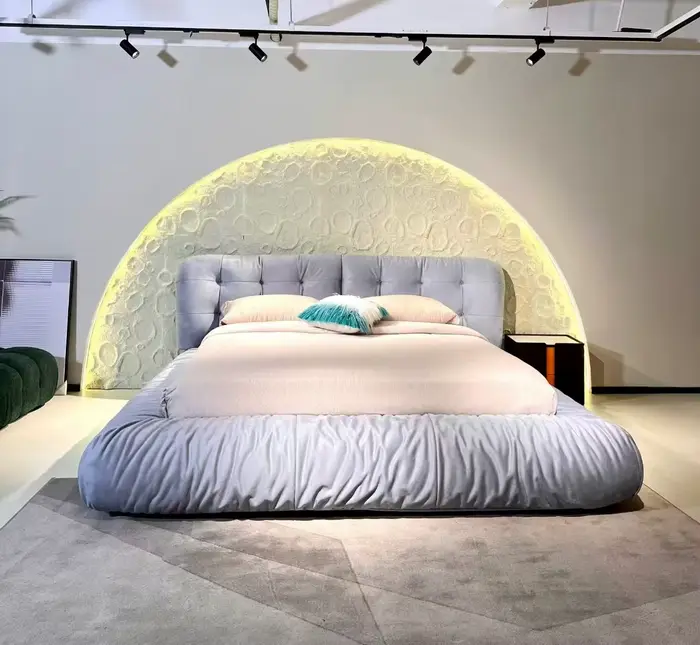 Ensemble de chambre à coucher de matelas de lit d'hôtel 5 étoiles de lit king size moderne de luxe