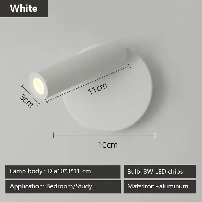 Applique murale LED réglable, lampe de lecture de chevet créative pour hôtel, chambre à coucher, étu