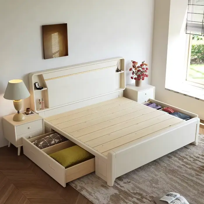 Table de chevet blanche