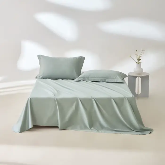 Drap de lit plat 100% coton égyptien, draps simples, doubles, king, queen size, pour couple, linge d