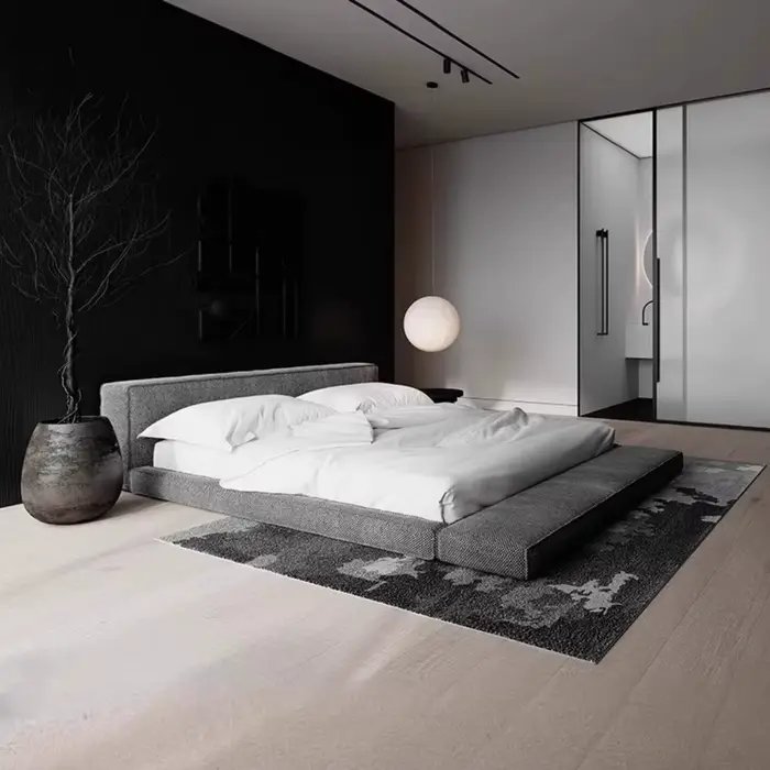 Reine lits rembourrés minimaliste moderne rembourrage lit Double français dormir Muebles Para dortoir meubles décoration