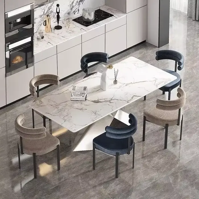 Chaise à dossier demi-périphérie, design d'inspiration italienne, parfaite pour la maison, les salon