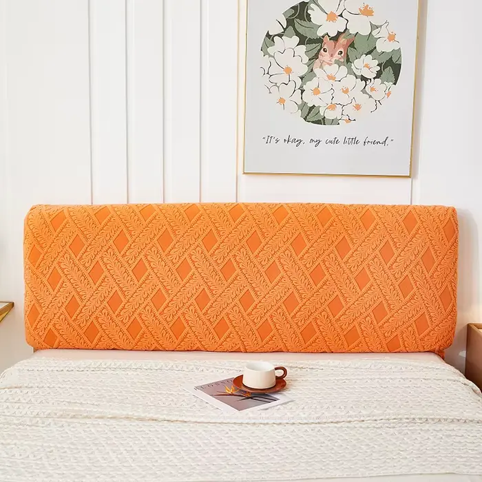 Housse de tête de lit en rotin jacquard stéréo entièrement enveloppante