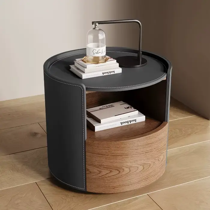 Table de Chevet Tendance de Luxe Moderne Vintage Esthétique Nordique pour Rangement et Présentation – Meuble de Chambre
