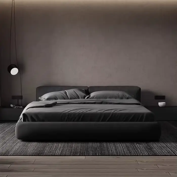 Cadre De lit King Size De luxe, tête De lit en métal minimaliste et élégante, décor parfait et moder