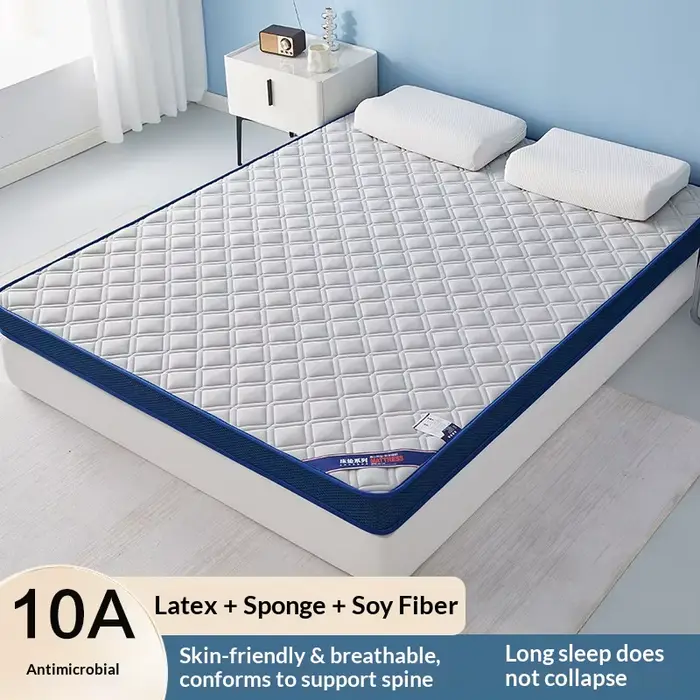 Matelas en mousse rafraîchissante, version sans latex, fermeté moyenne, hypoallergénique, respirant,